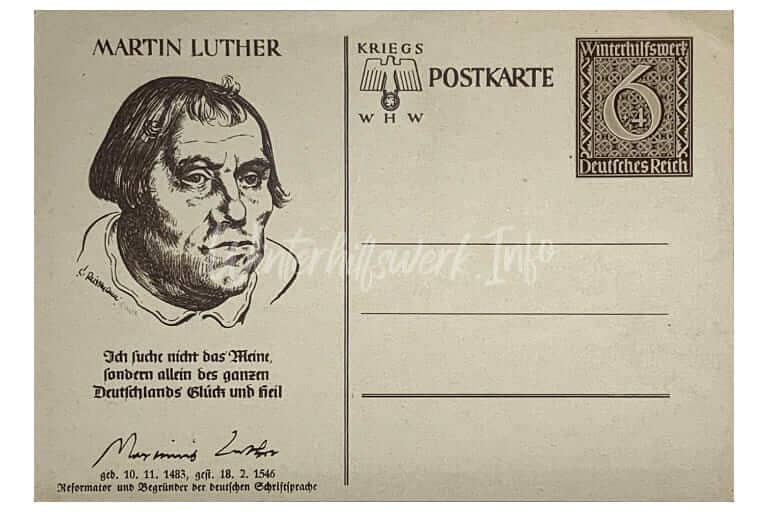 Ganzsache des WHW – Martin Luther